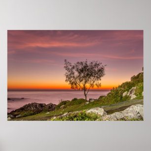 Sonnenaufgang auf dem Strand Armação Poster