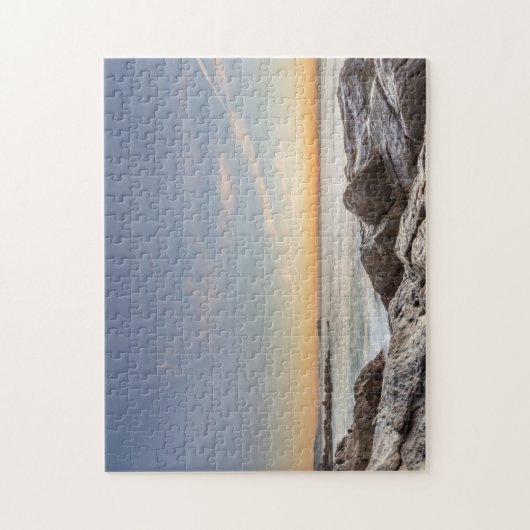 Sonnenaufgang auf dem Strand Armação, San Catarina Puzzle (Vertikal)