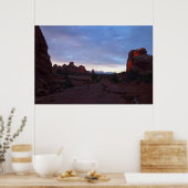 Sonnenaufgang auf dem Windows Trail in Arches Poster (Küche)