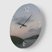 Sonnenaufgang auf den St. Thomas III Jungfrau Isla Große Wanduhr (Winkel)