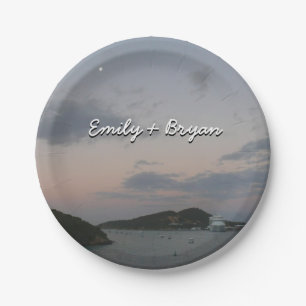 Sonnenaufgang auf den St. Thomas III Jungfrau Isla Pappteller