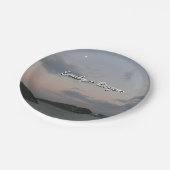 Sonnenaufgang auf den St. Thomas III Jungfrau Isla Pappteller (Schrägansicht)