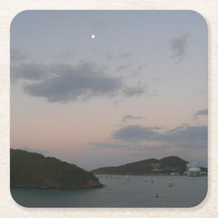 Sonnenaufgang auf den St. Thomas III Jungfrau Isla Rechteckiger Pappuntersetzer