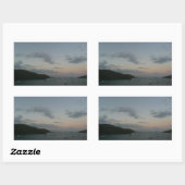 Sonnenaufgang auf den St. Thomas IV Jungfrau Islan Rechteckiger Aufkleber (Blatt)