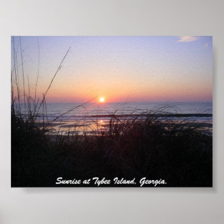 Sonnenaufgang auf der Insel Tybee,.. Poster