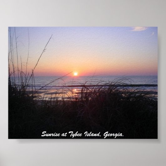 Sonnenaufgang auf der Insel Tybee,.. Poster (Vorne)