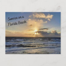 Sonnenaufgang auf der Postkarte von Florida Beach