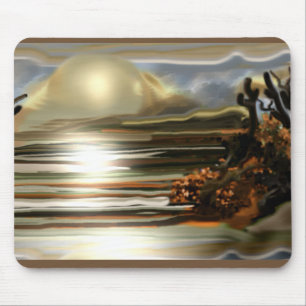 Sonnenaufgang auf der Wüsten-abstrakten Mousepad