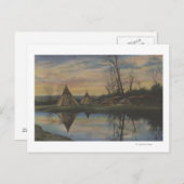 Sonnenaufgang auf einem Nord-West-Indianer Postkarte (Vorne/Hinten)