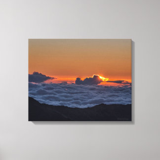 Sonnenaufgang auf Haleakala Foto auf eingewickelte Leinwanddruck