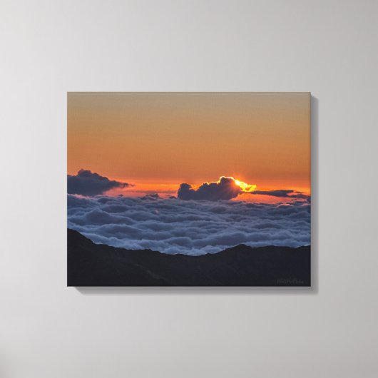 Sonnenaufgang auf Haleakala Foto auf eingewickelte Leinwanddruck (Vorderseite)