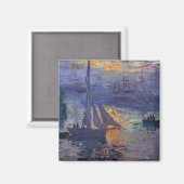 Sonnenaufgang auf Monet Segelboot Malerei Kunst Magnet (Vorderseite/Rückseite)