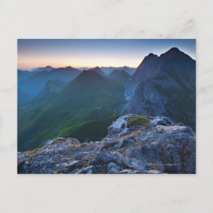 Sonnenaufgang auf mt. falschkogel, im Lechtaler 6 Postkarte