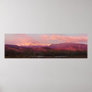 Sonnenaufgang auf Rocky Mountains von Colorado Poster