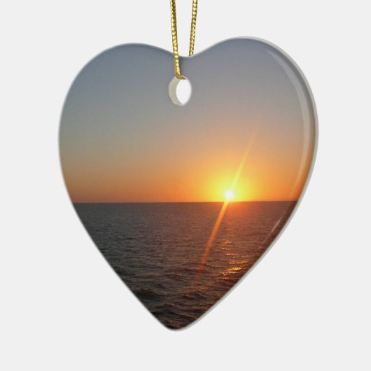 Sonnenaufgang auf Sea III Ocean Horizon Seascape Keramik Ornament (Links)