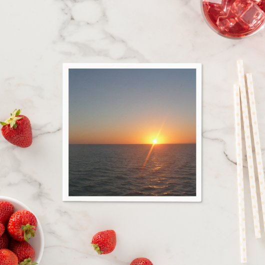 Sonnenaufgang auf Sea III Ocean Horizon Seascape Serviette (Beispiel)