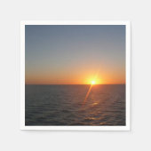 Sonnenaufgang auf Sea III Ocean Horizon Seascape Serviette (Vorderseite)