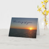 Sonnenaufgang auf See "Denken Sie an Sie" Karte (Gelbe Blume)