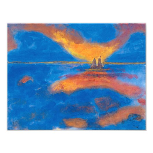Sonnenaufgang auf See | Emil Nolde | Fotodruck (Vorne)
