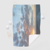 Sonnenaufgang auf See I Pastel Seascape Golfhandtuch (Insitu)
