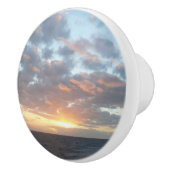 Sonnenaufgang auf See I Pastel Seascape Keramikknauf (Rechts)