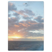 Sonnenaufgang auf See I Pastel Seascape Klemmbrett (Rückseite)