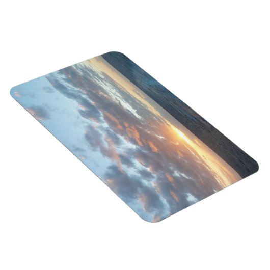 Sonnenaufgang auf See I Pastel Seascape Magnet (Rechte Seite)