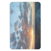 Sonnenaufgang auf See I Pastel Seascape Magnet (Vertikal)