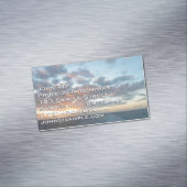Sonnenaufgang auf See I Pastel Seascape Magnetische Visitenkarte (Beispiel)