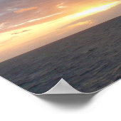 Sonnenaufgang auf See I Pastel Seascape Poster (Ecke)