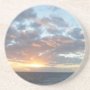 Sonnenaufgang auf See I Pastel Seascape Sandstein Untersetzer