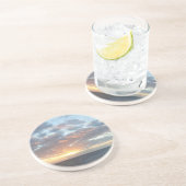 Sonnenaufgang auf See I Pastel Seascape Sandstein Untersetzer (Seite)