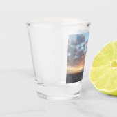Sonnenaufgang auf See I Pastel Seascape Schnapsglas (Links)