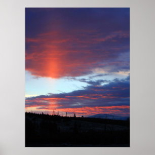 Sonnenaufgang auf Swan Lake Flat Poster