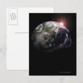 Sonnenaufgang aus dem Weltraum Postkarte (Vorne/Hinten)