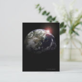 Sonnenaufgang aus dem Weltraum Postkarte (Stehend Vorderseite)