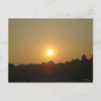 Sonnenaufgang aus Heißluftballon Postkarte