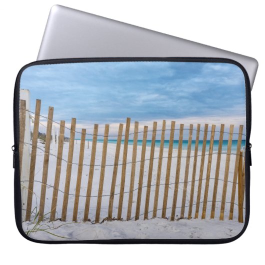Sonnenaufgang aus Holz - Sonnenschirm Laptopschutzhülle (Vorderseite)