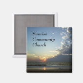 Sonnenaufgang, Außenbänke, NC Magnet (Vorderseite/Rückseite)