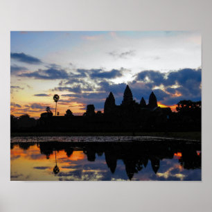 Sonnenaufgang bei Angkor Wat, Kambodscha - Plakat