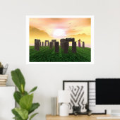Sonnenaufgang bei Avalon Poster (Heimbüro)