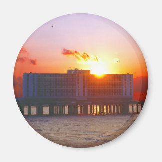 Sonnenaufgang bei den Leitungs-Hotelmagneten Magnet