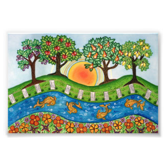 Sonnenaufgang bei Orchard-Qualität Fotodruck