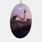 Sonnenaufgang bei Portland Head Light Keramik Ornament (Links)