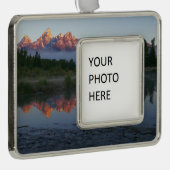 Sonnenaufgang bei Schwabacker Landung bei Grand Te Rahmen-Ornament Silber (Rechts)