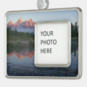 Sonnenaufgang bei Schwabacker Landung bei Grand Te Rahmen-Ornament Silber (Links)