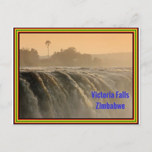 Sonnenaufgang bei Victoria Falls Postkarte (Vorderseite)
