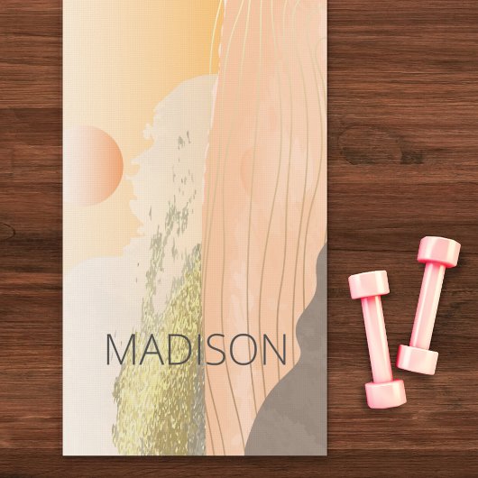 Sonnenaufgang Berglandschaft Personalisiert Yogamatte