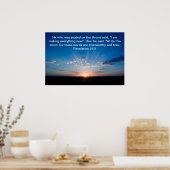 Sonnenaufgang Bibel-Offenbarung 21:5 Poster (Küche)