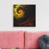 Sonnenaufgang Blumenrot Abstrakt Schwarz-Weiß Leinwanddruck (Insitu (Wohnzimmer))